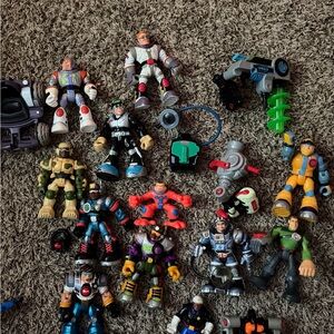 Huge Lot Vintage 2000s Fisher Price Rescue Heroes Action Figures Set Bulk Toys
